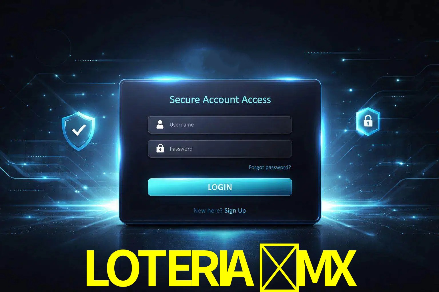 Pantalla de inicio de sesión de cuenta LOTERIA-MX para usuarios en México